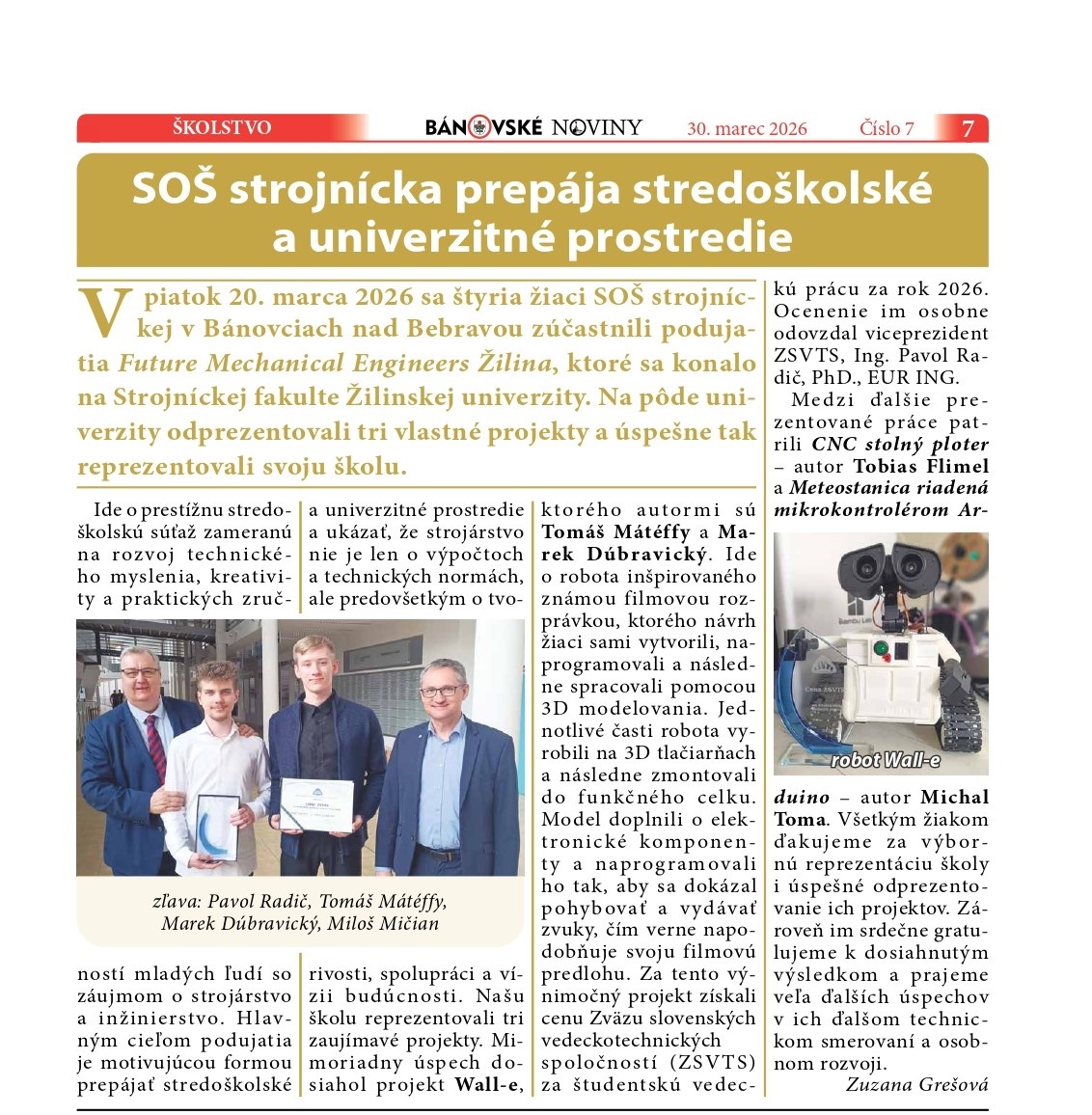 Bánovské noviny o našich úspechoch - Obrázok 1