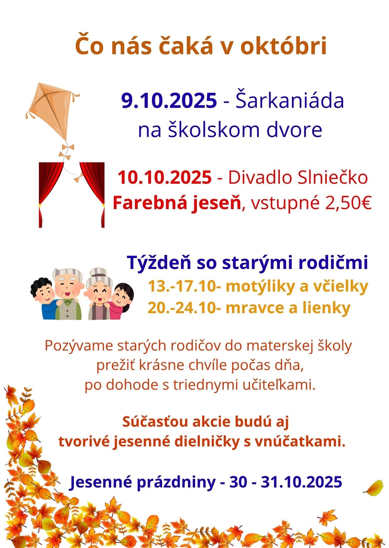 Čo nás čaká v mesiaci október - Obrázok 1