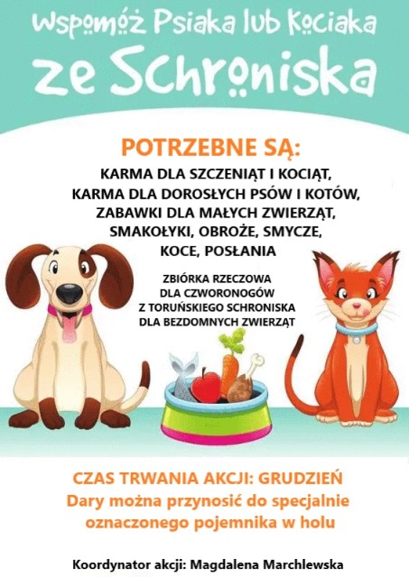 Zbiórka darów dla Schroniska dla Bezdomnych Zwierząt w Toruniu - Obrazek 1