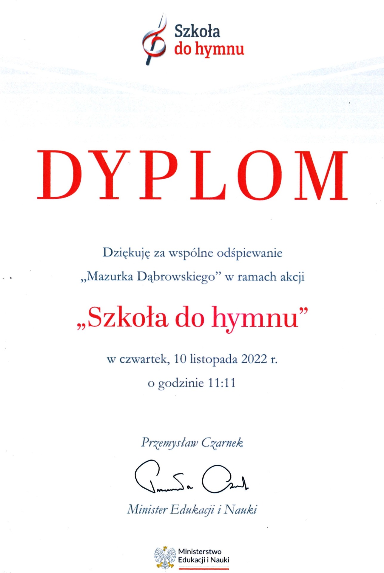 "Szkoła do hymnu" - Obrazek 1