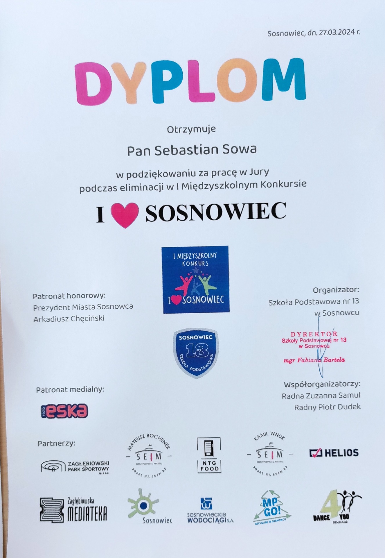 Międzyszkolny Konkurs Taneczny-I Sosnowiec-P.S.Sowa-2024 - Obrazek 3