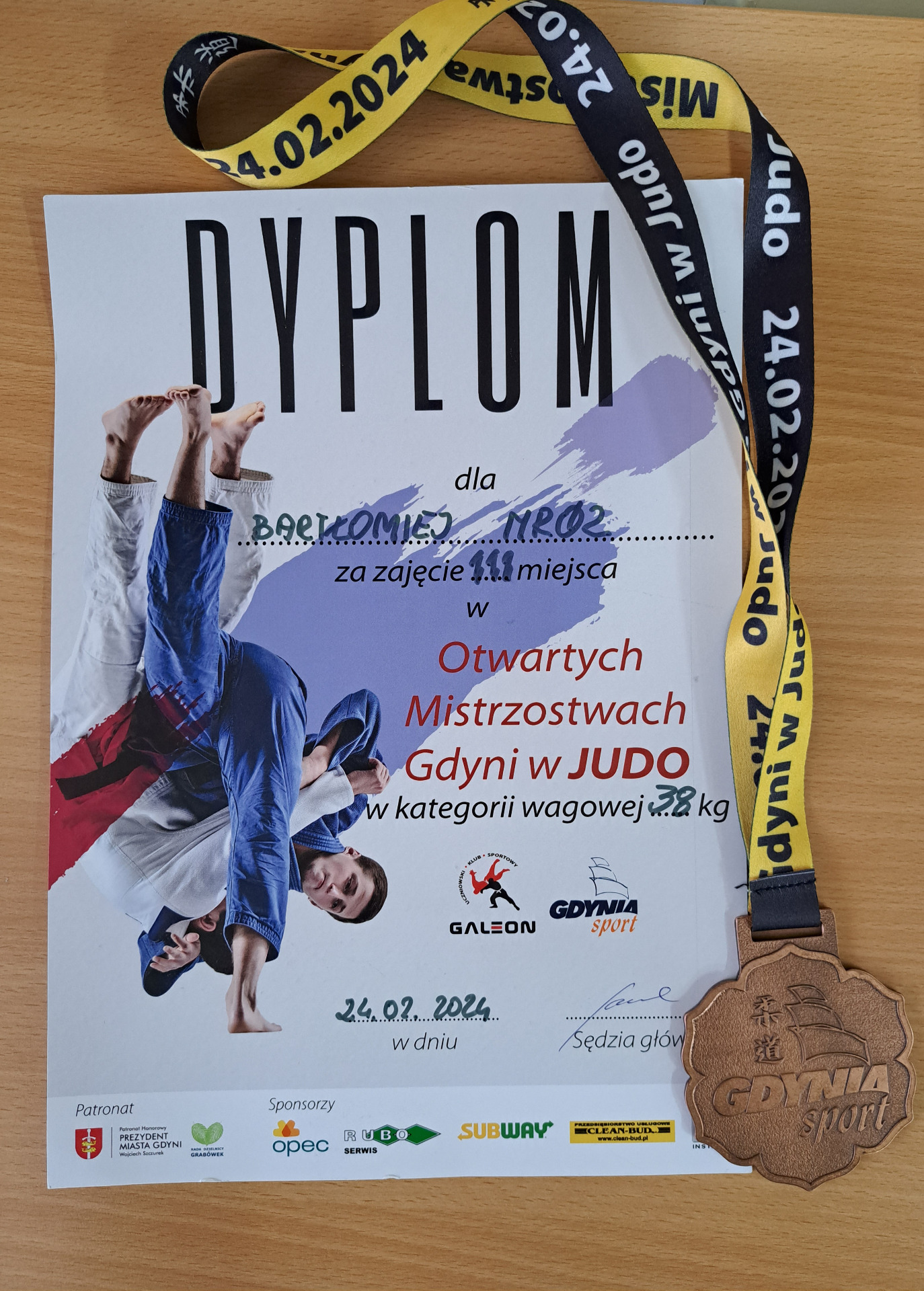 Sukces naszego ucznia w judo! - Obrazek 1