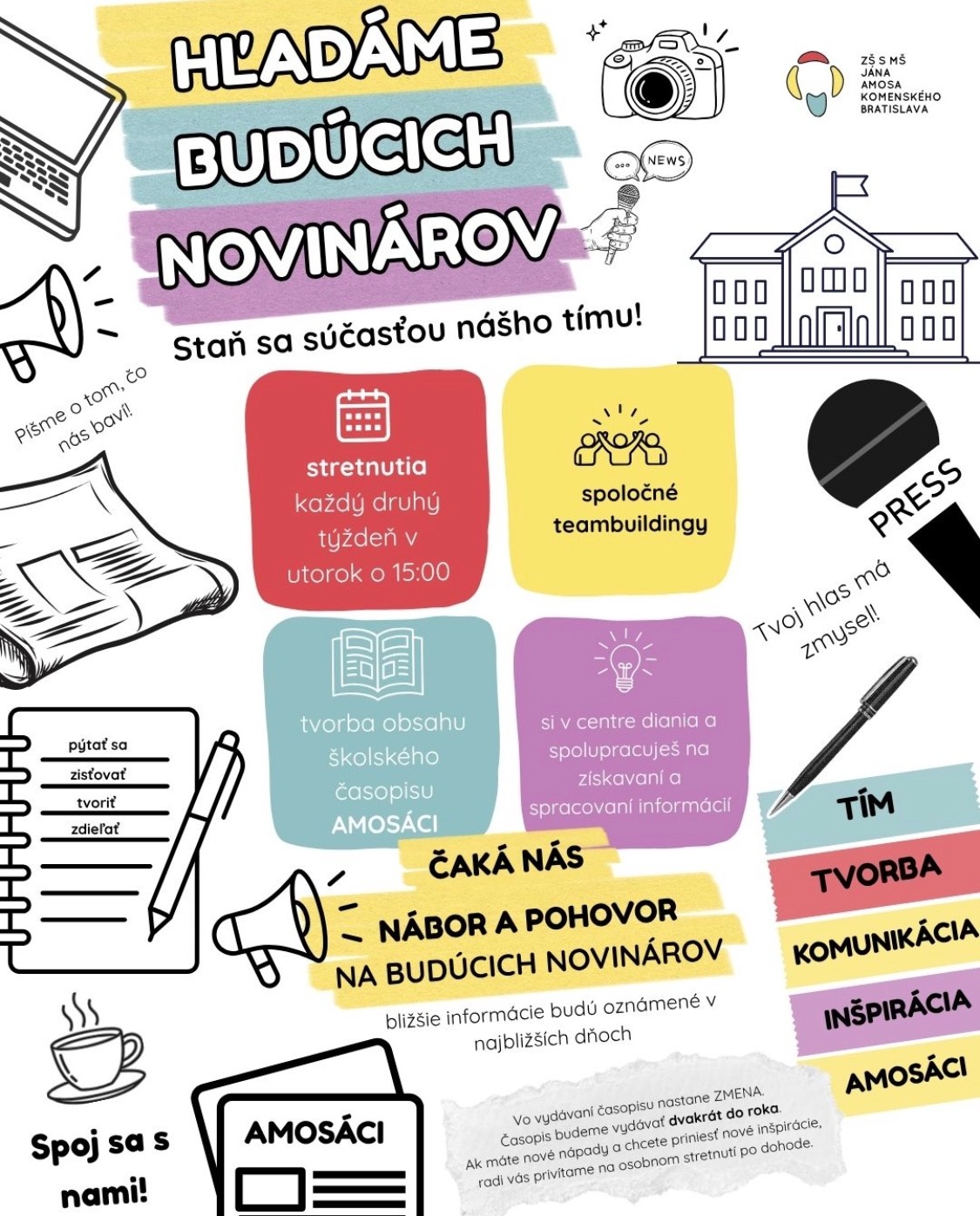 HĽADÁME BUDÚCICH NOVINÁROV - Zobraziť obrázok 1
