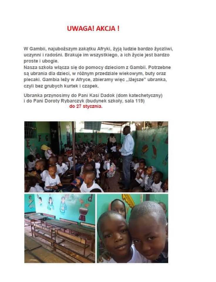 Zbiórka rzeczy dla dzieci z Gambii - Obrazek 1