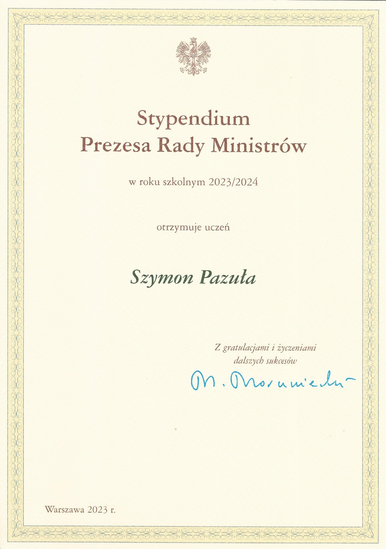 Stypendium Prezesa Rady Ministrów - Obrazek 6