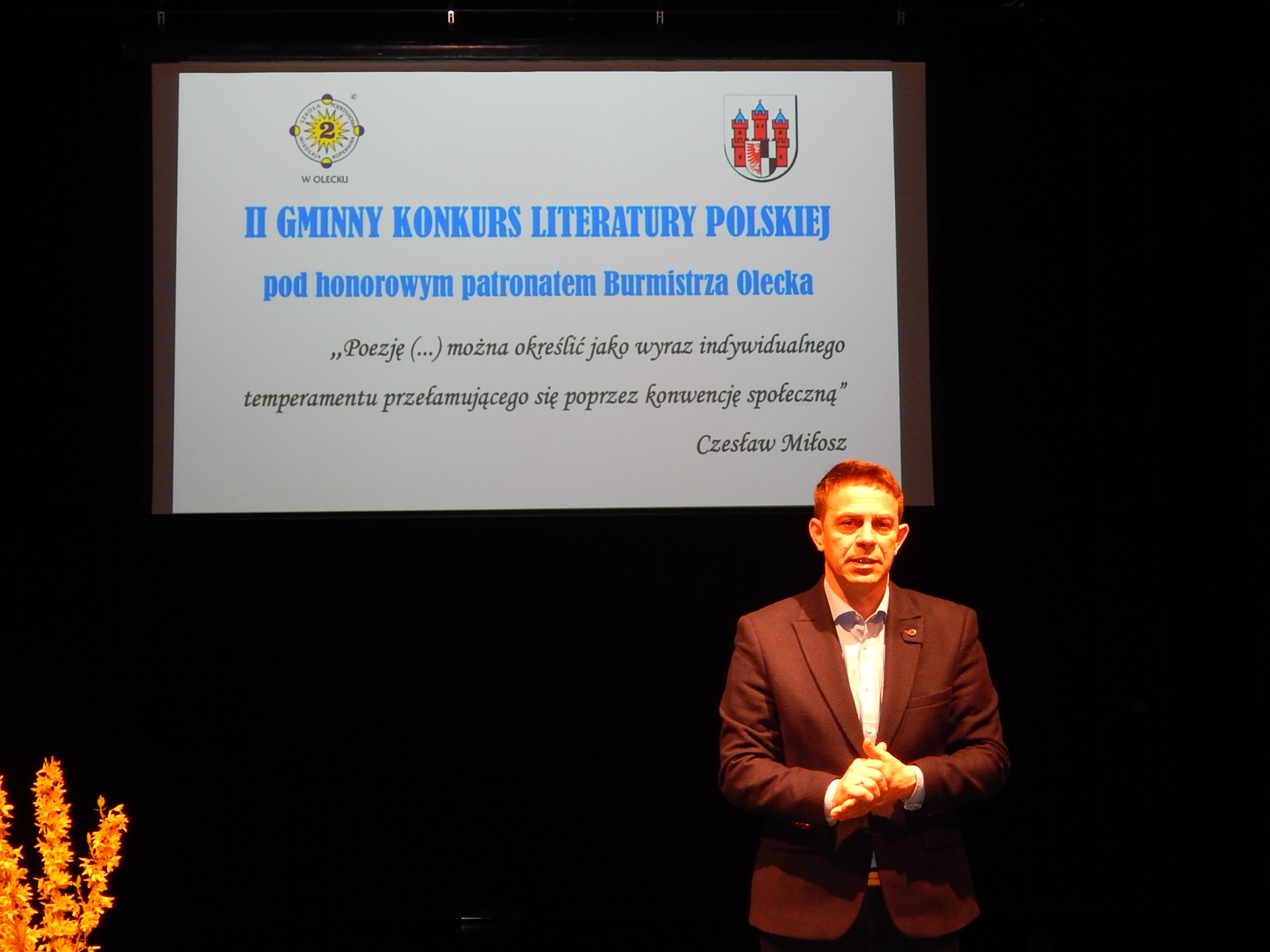 Burmistrz Olecka otwiera II Gminny Konkurs Literatury Polskiej
