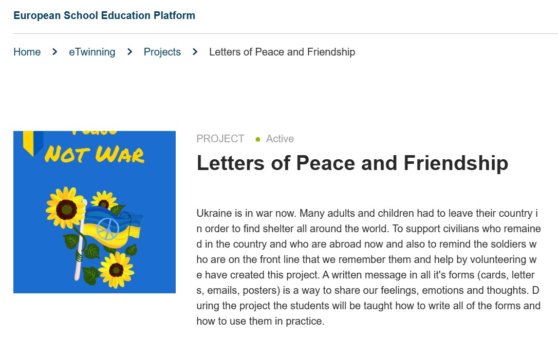Dzięki Pani Iwonce, Nasza Szkoła dołączyła do międzynarodowego projektu edukacyjnego e-Twinning "Letters of Peace and Friendship" (Listy o Pokoju i Przyjaźni) ❤️👏❤️ - Obrazek 2