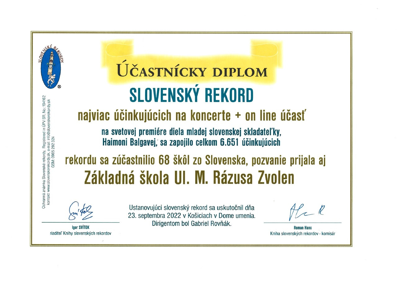 Účastnícky diplom - Obrázok 1