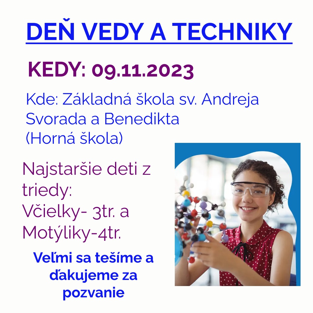 Deň vedy a techniky v ZŠ sv. Andreja Svorada a Benedikta - Obrázok 1
