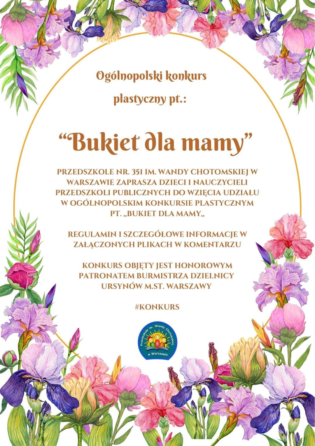 Zaproszenie do udziału w konkursie "Bukiet dla Mamy" - Obrazek 1