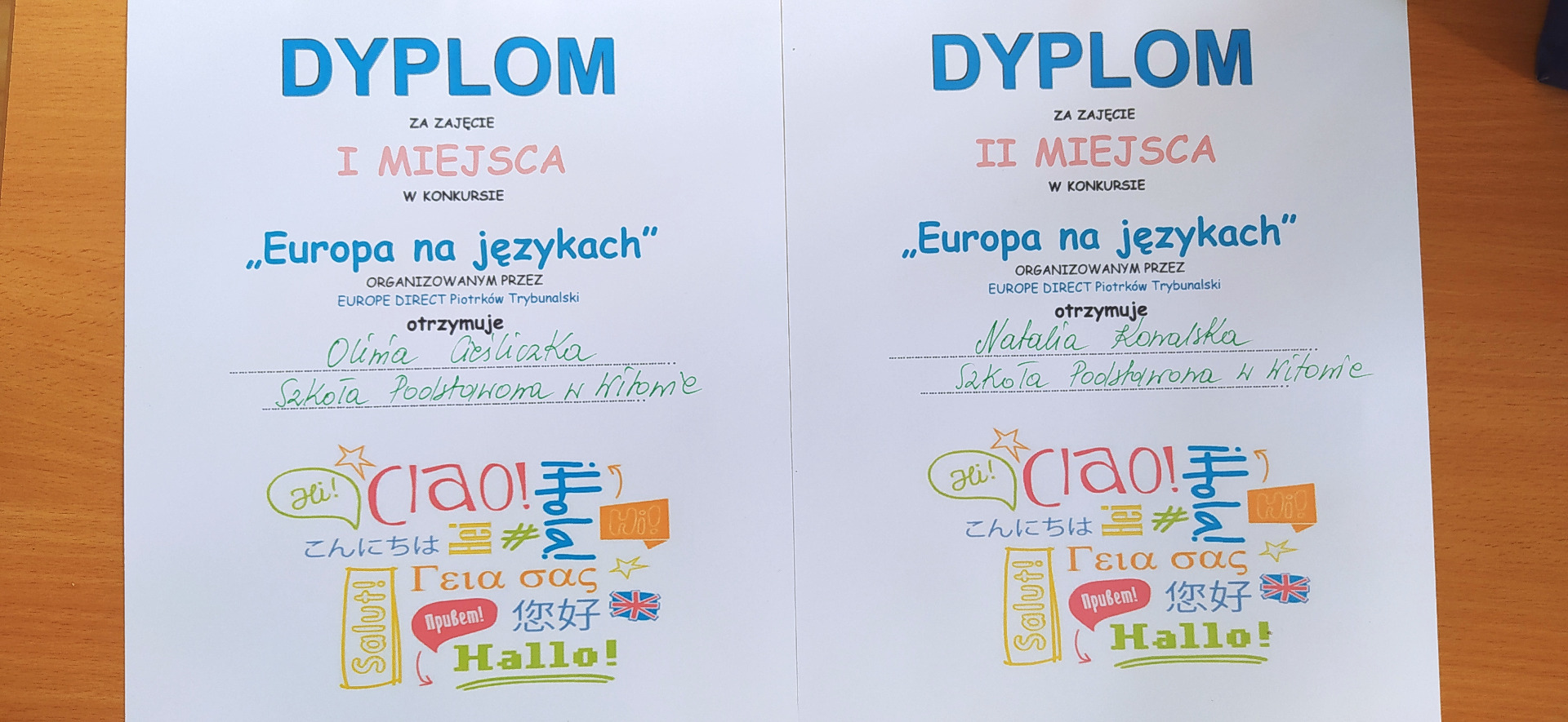 Sukces w konkursie „Europa na językach” - Obrazek 1