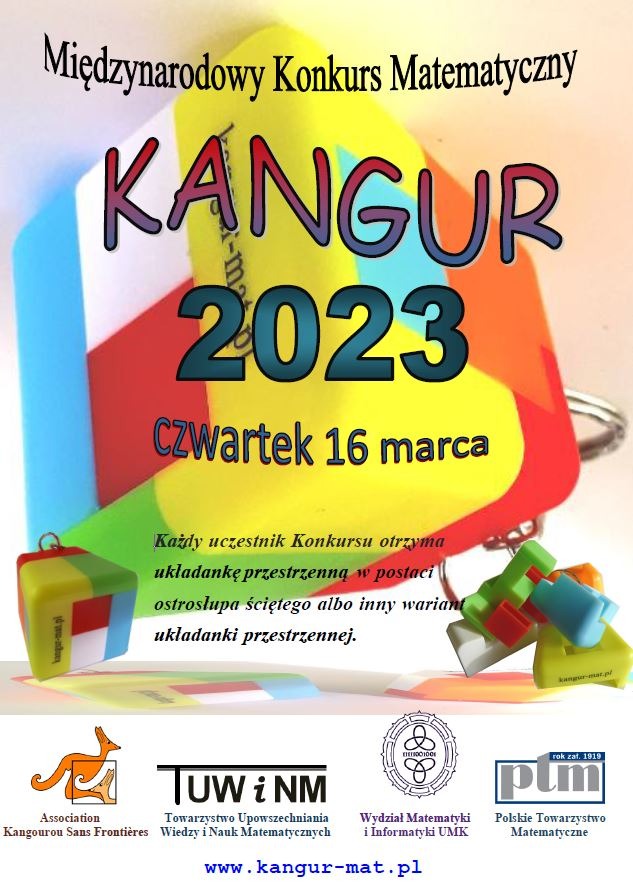 Plakat konkursu " Kangur matematyczny"