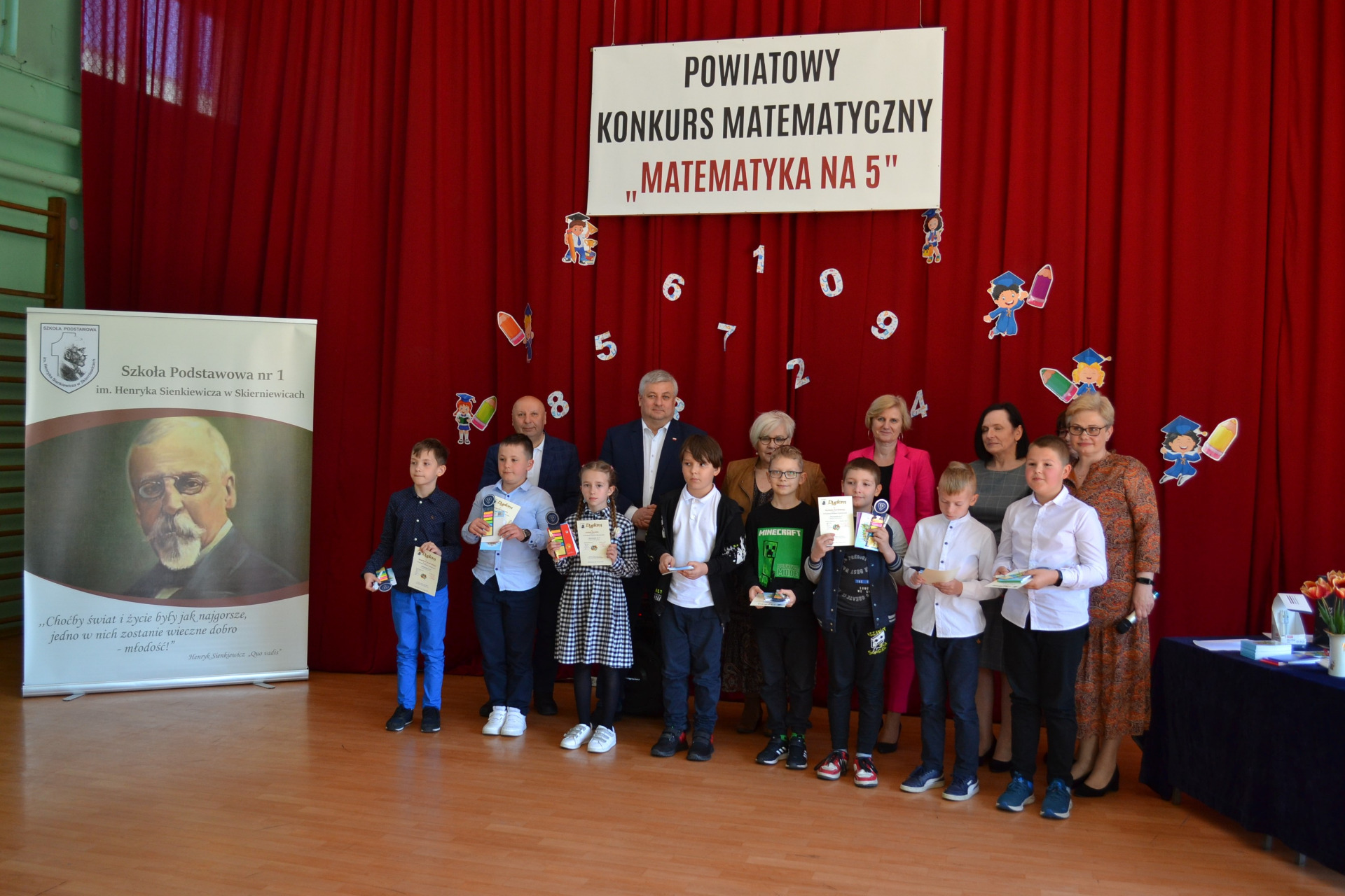 Wręczenie nagród w III Powiatowym  Konkursie Matematycznym „Matematyka na 5”