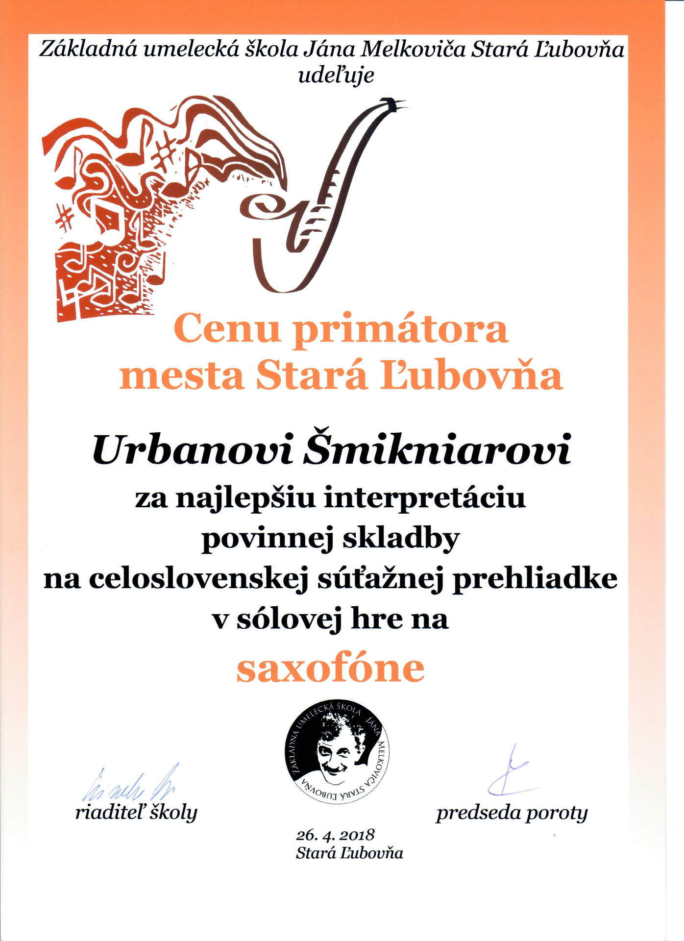 Saxofónová súťaž - Stará Ľubovňa 2018 - Obrázok 5