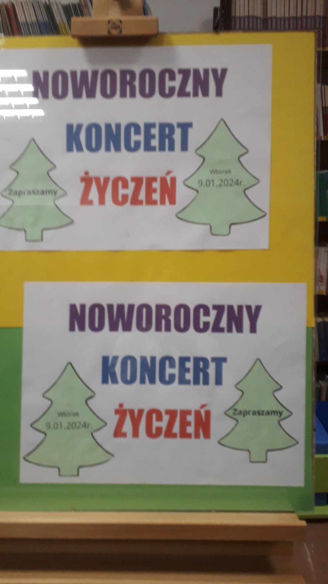 Kolorowy plakat Koncert Noworoczny